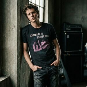 John Varvatos Star USA Duran Duran Graphic T-Shirt Mens XXL Black Cotton Rock